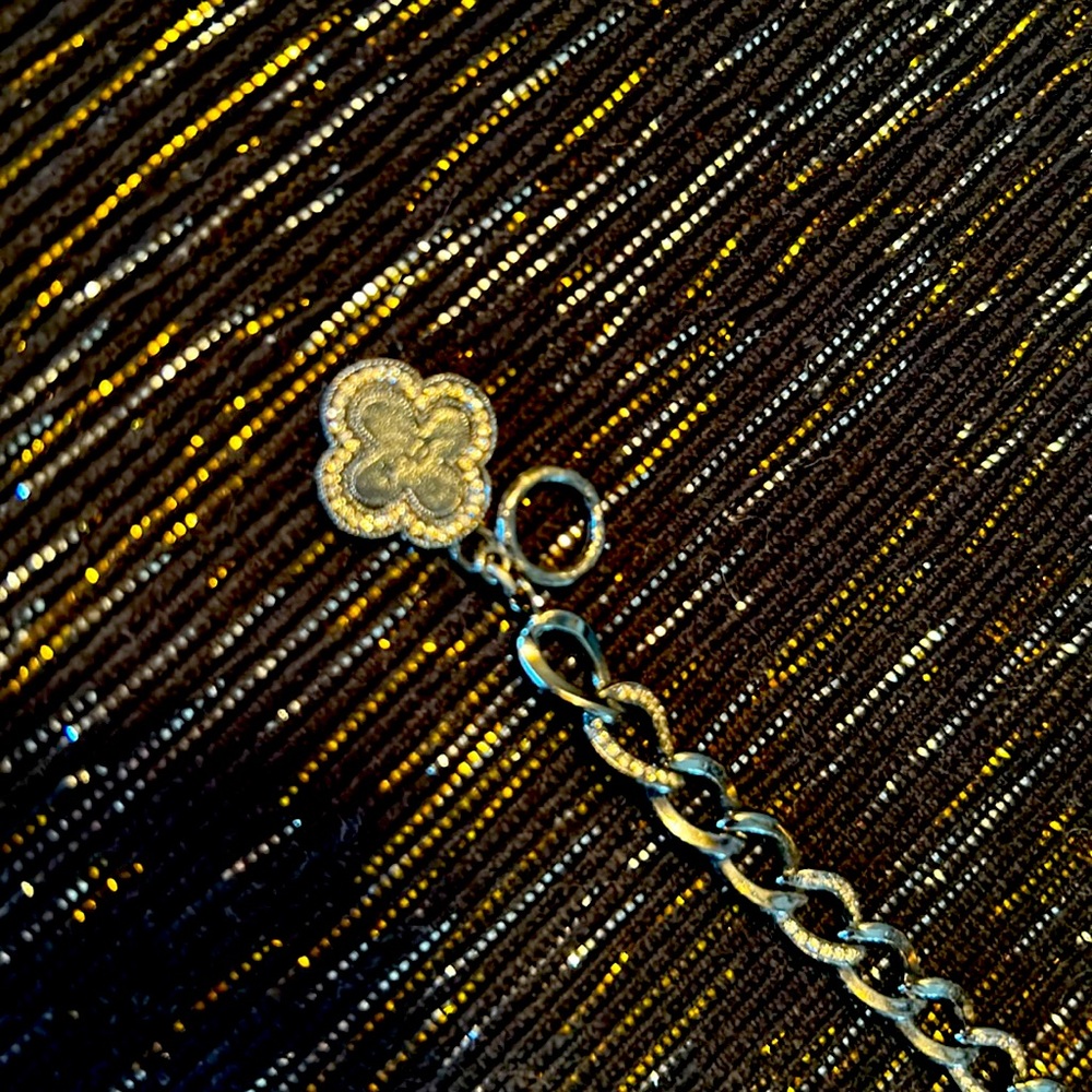 Authentic Cynthia Ann Jewels silver, and diamond bracelet 7 inches toggle